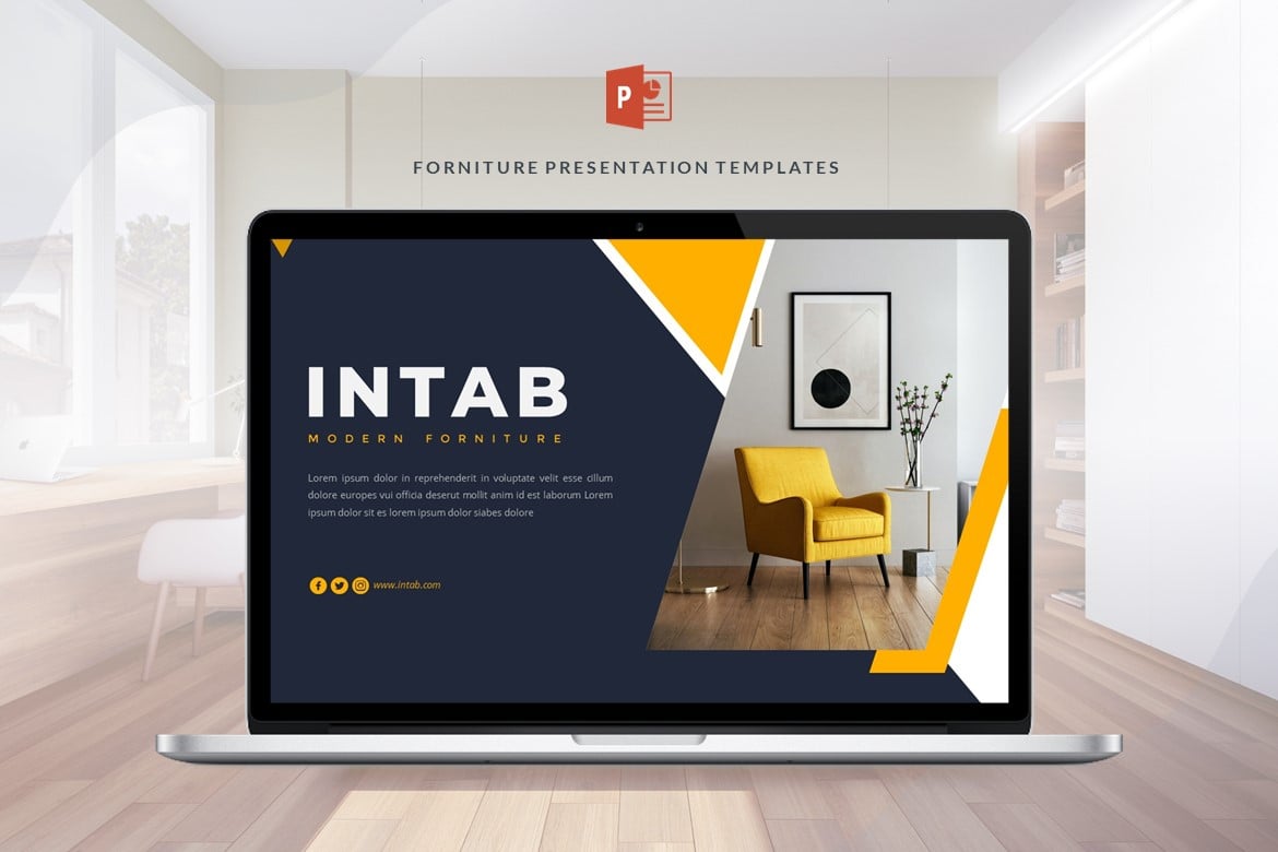 Intab - Template PowerPoint untuk Furniture & Dekorasi Rumah yang Menarik