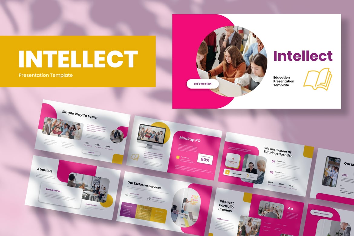 Template Presentasi PowerPoint Intellect - Solusi Kreatif untuk Semua Kebutuhan Anda