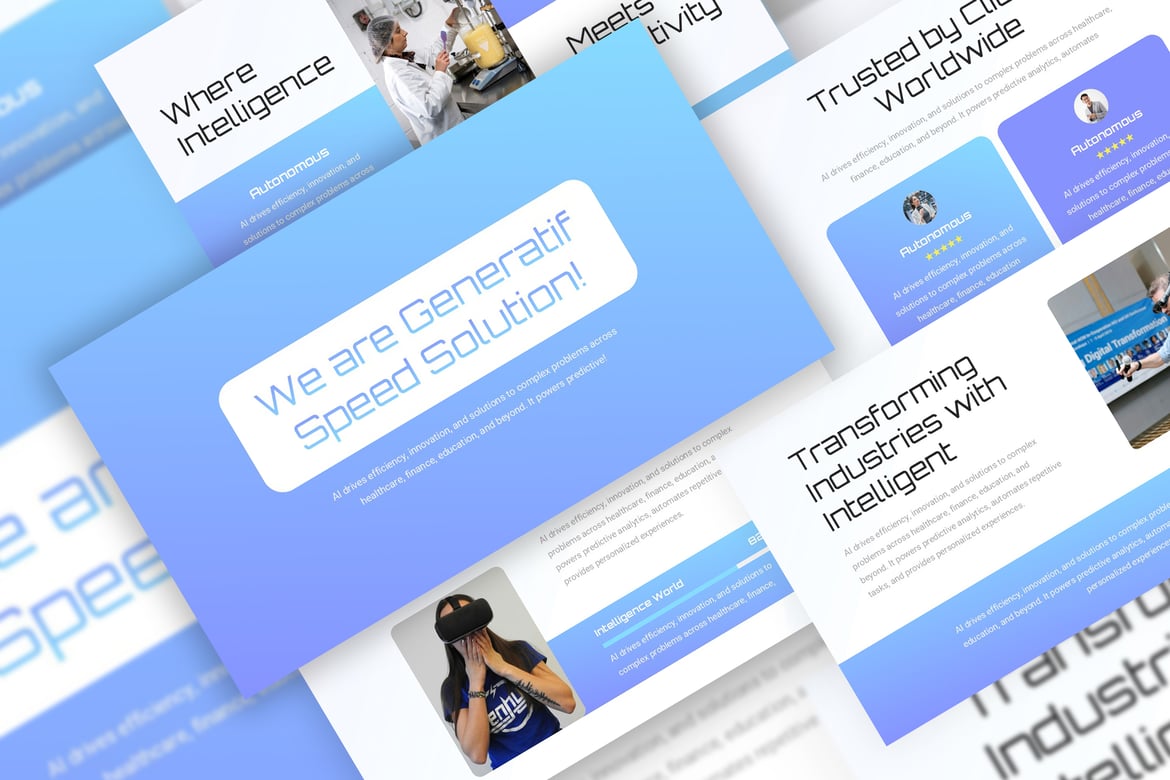 Template Presentasi Powerpoint Kecerdasan Buatan yang Menarik