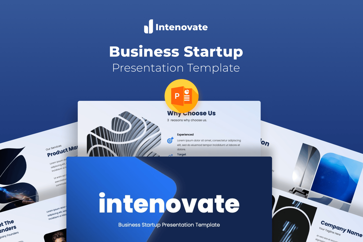 Intenovate - Template Presentasi PowerPoint untuk Startup yang Menarik
