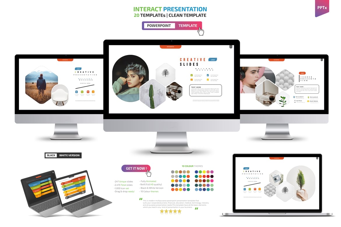 Template Presentasi Powerpoint Interaktif yang Menarik