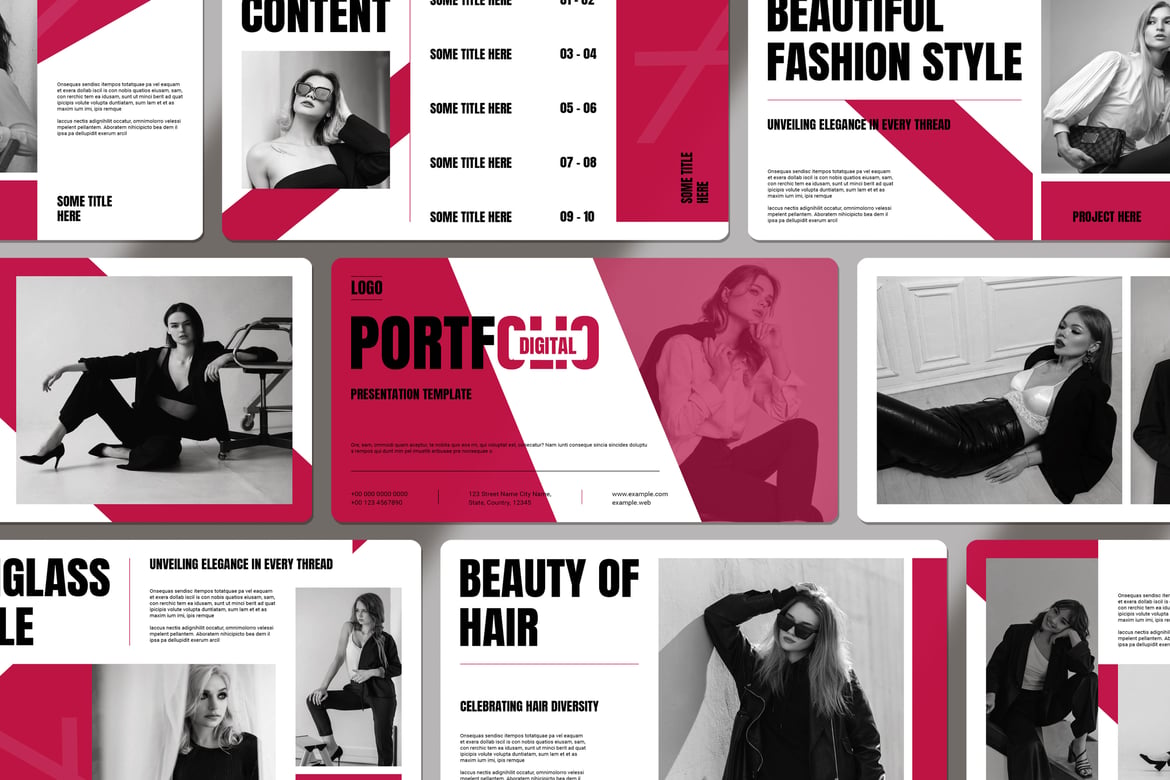 Template Presentasi PowerPoint Portofolio Digital Interaktif