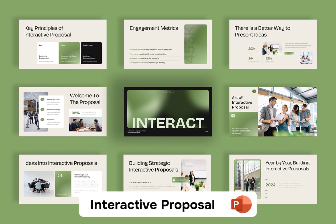Template Presentasi Proposal Interaktif yang Menarik