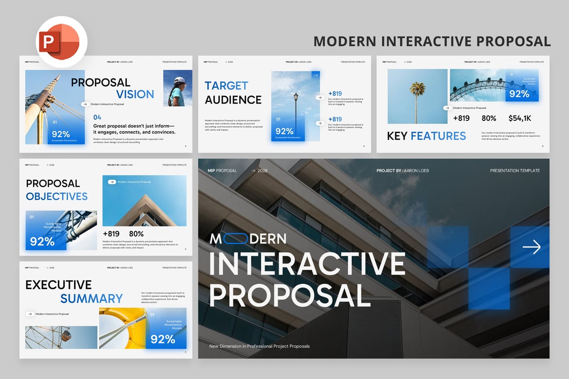 Template Presentasi Proposal Interaktif yang Modern