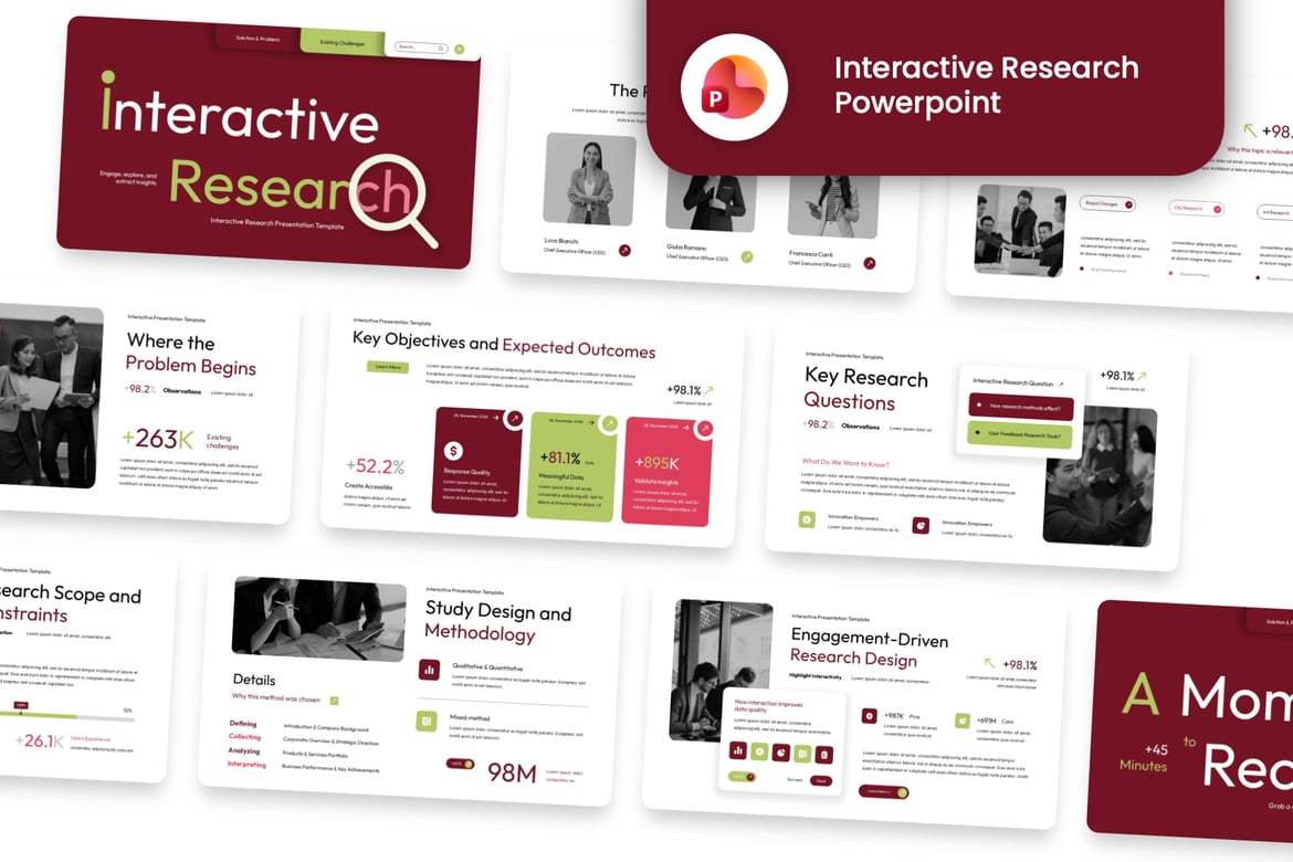 Template Presentasi Powerpoint Interaktif yang Kreatif