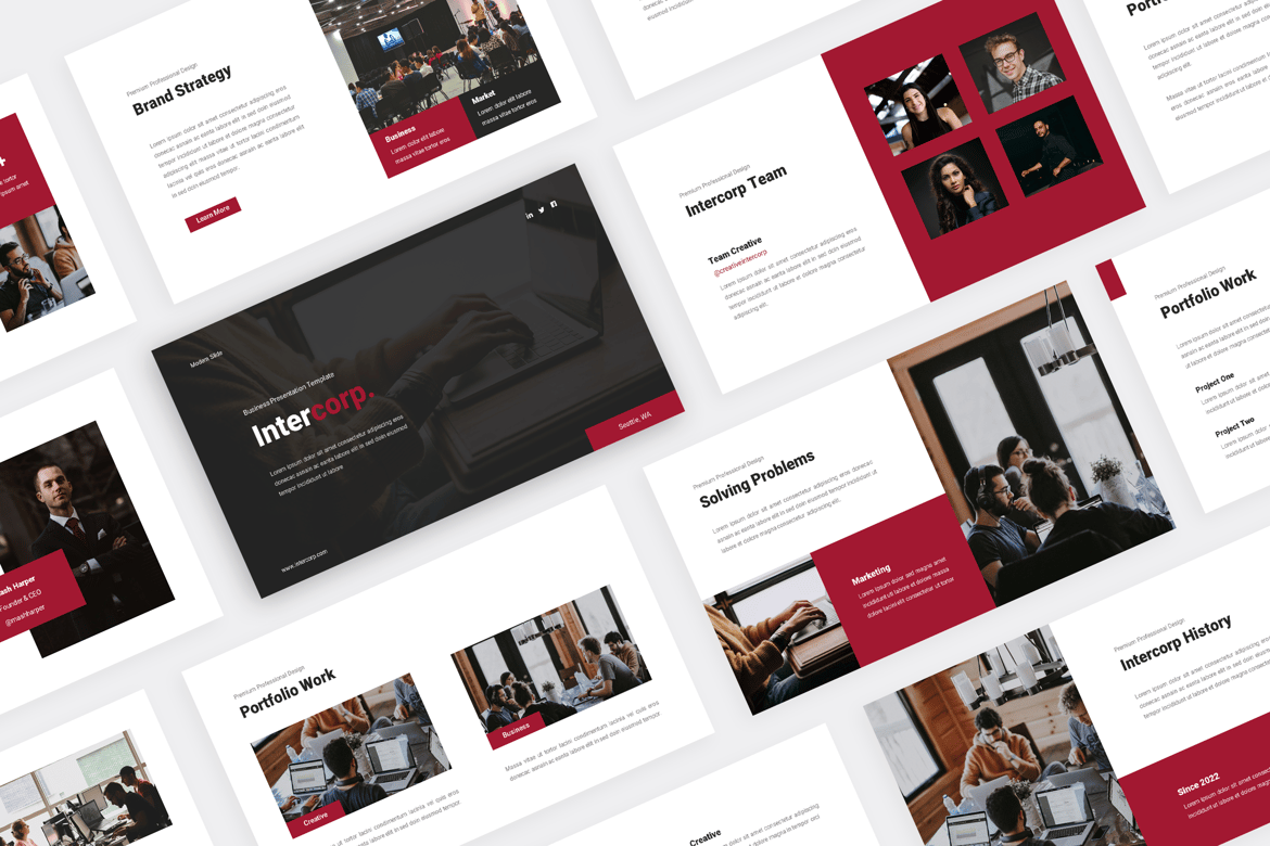 Intercorp - Template PowerPoint Bisnis Minimalis yang Menarik