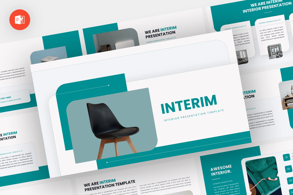 Template Presentasi Interior Interim - Desain Modern dan Profesional