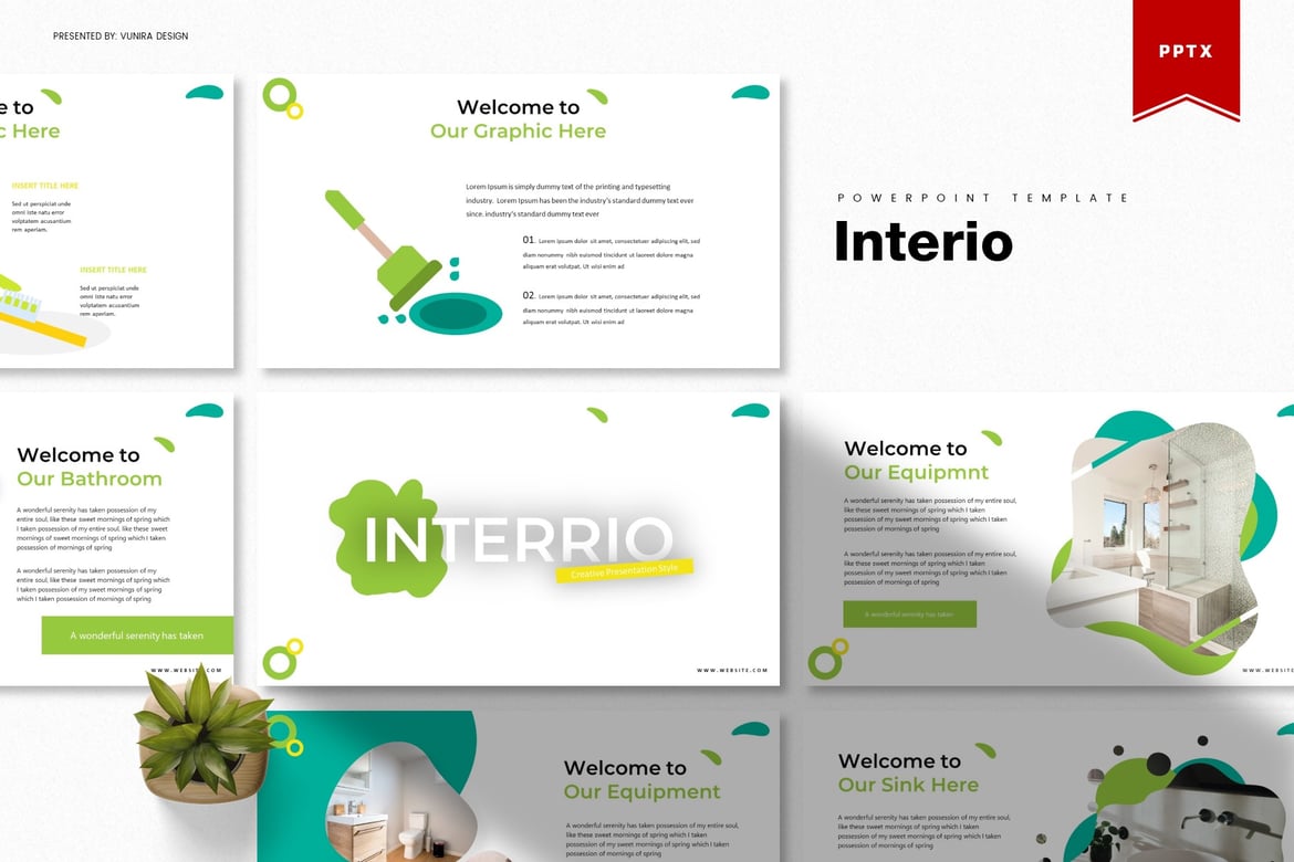 Template Presentasi PowerPoint Interio - Solusi Kreatif untuk Semua Kebutuhan Anda