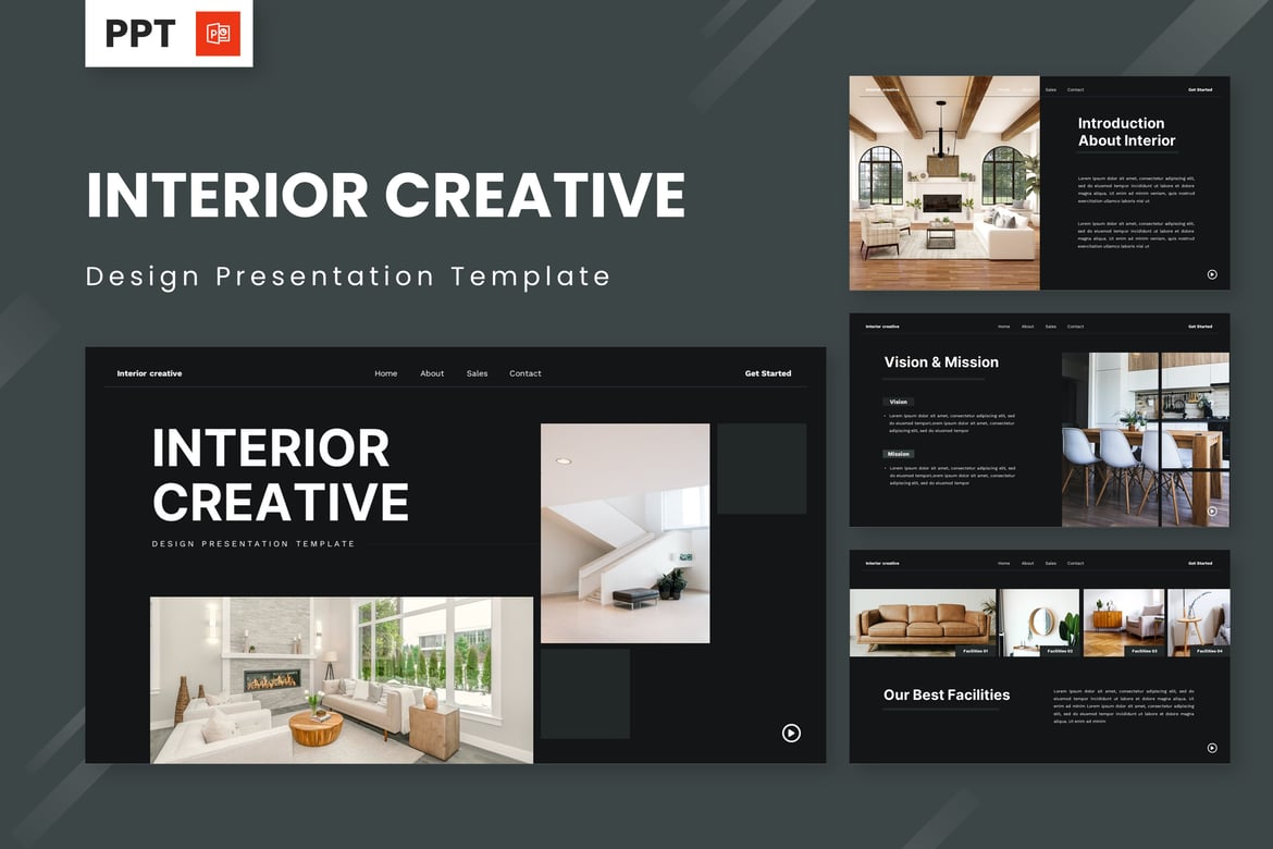 Template Presentasi Desain Interior - Interior Creative Powerpoint
