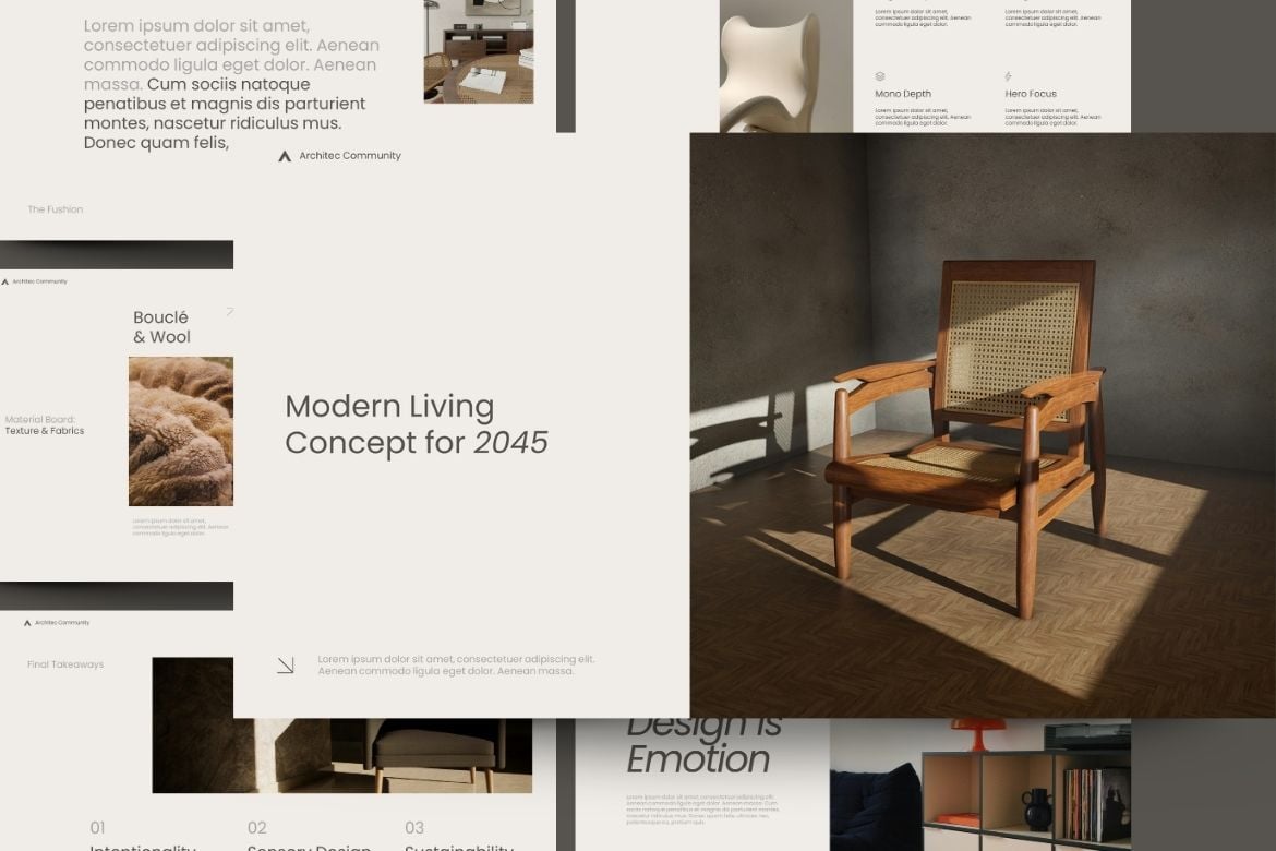 Template Presentasi PowerPoint Menawan untuk Desain Interior
