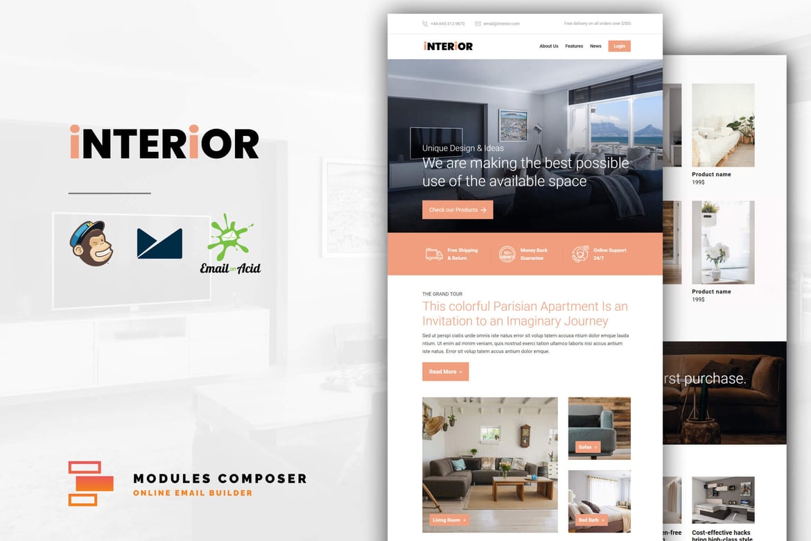 Template Email Responsif untuk E-Commerce Interior dan Furnitur