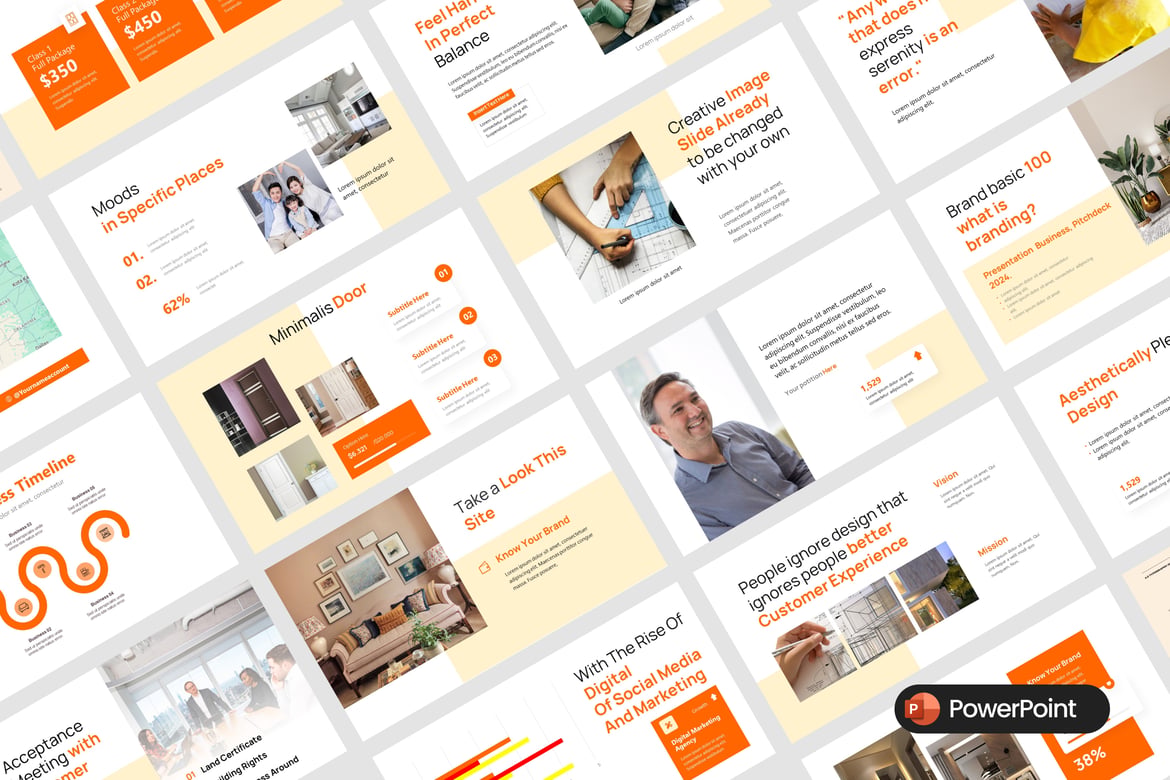 Template PowerPoint Interior Modern dan Minimalis
