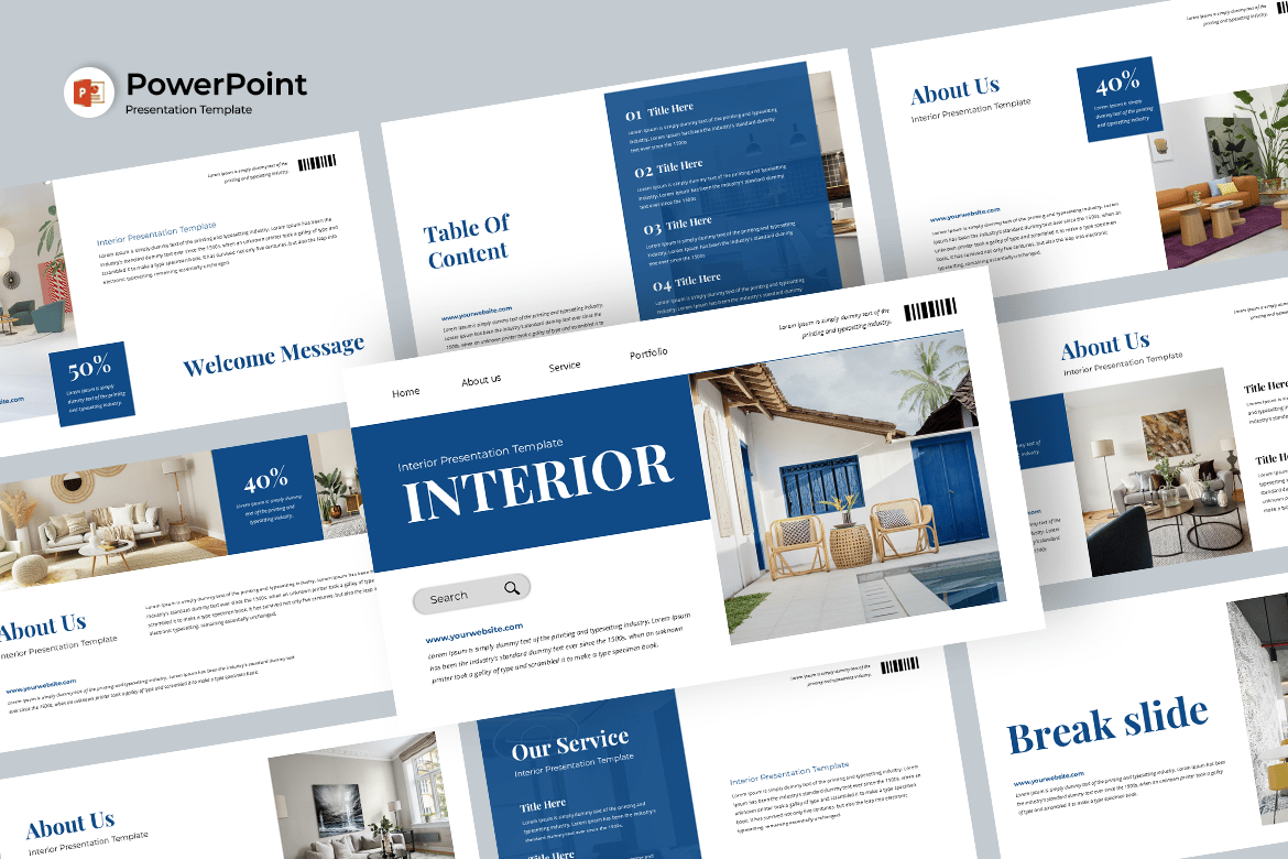 Template PowerPoint Interior Menarik dan Profesional