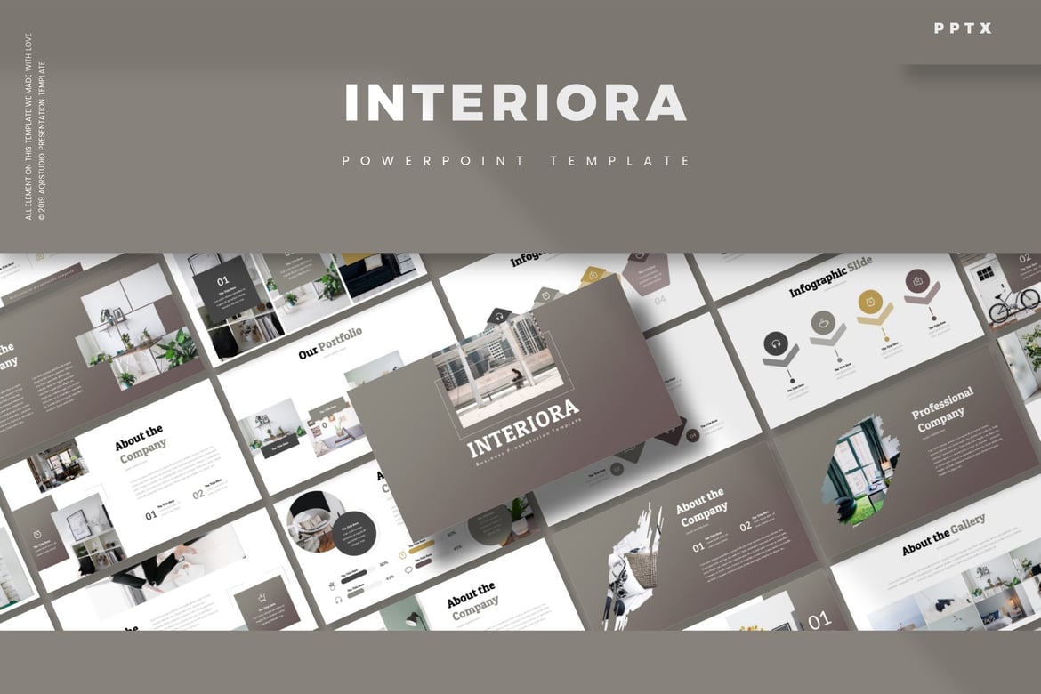 Template Powerpoint Interiora - Solusi Presentasi Profesional Anda