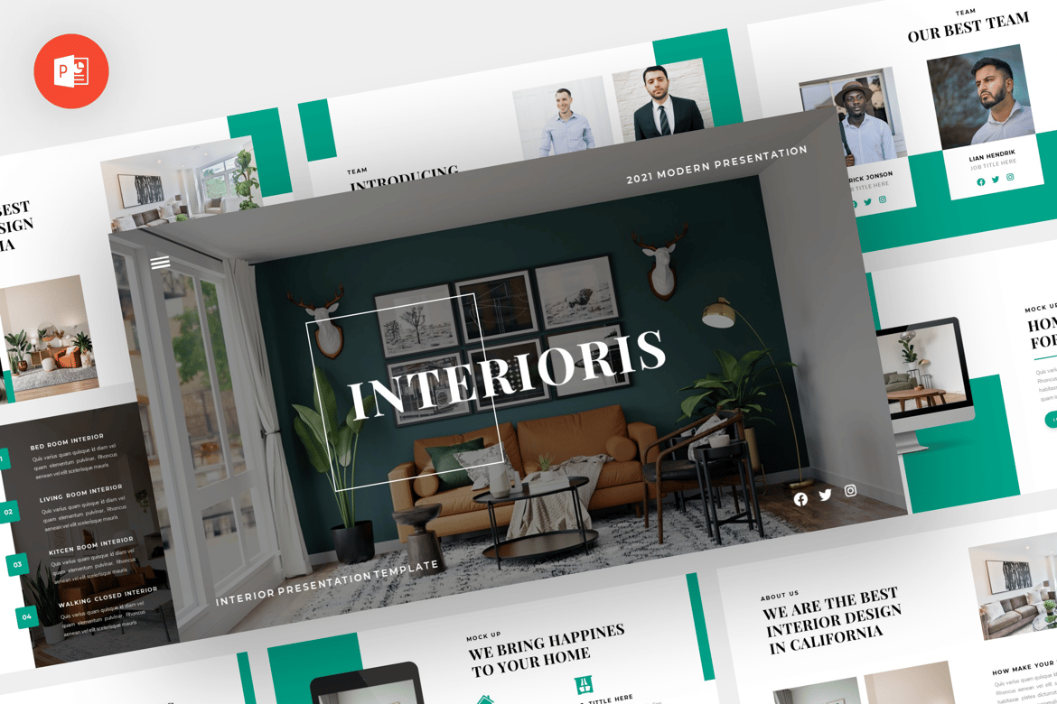 Template Presentasi Interioris - Template Powerpoint Modern dan Profesional