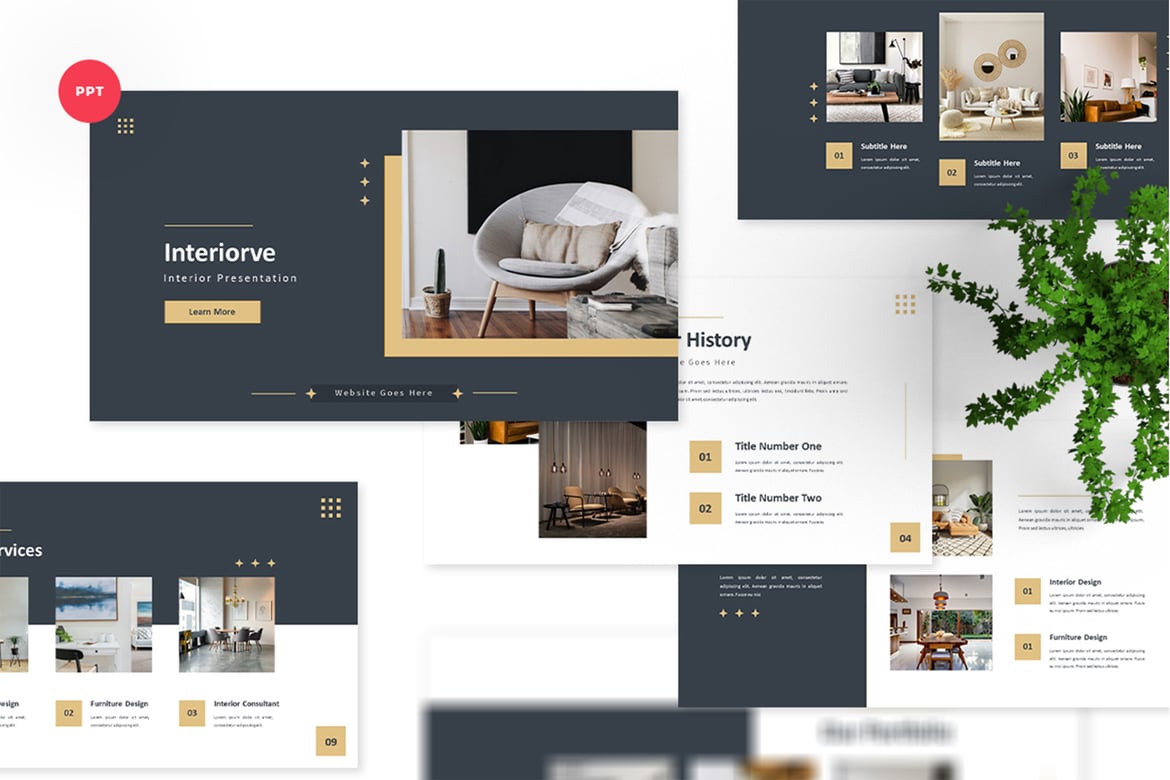 Template Presentasi Interiorve - Powerpoint yang Menarik dan Profesional