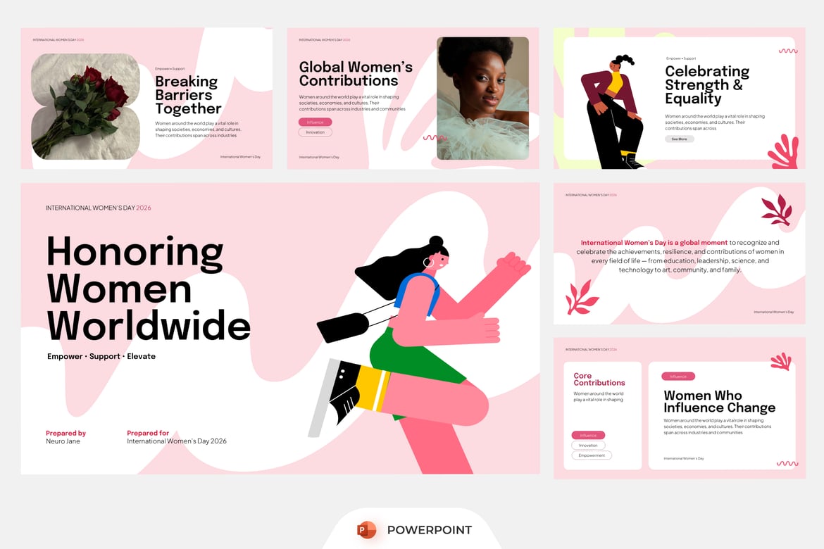 Template PowerPoint Hari Perempuan Internasional yang Inspiratif