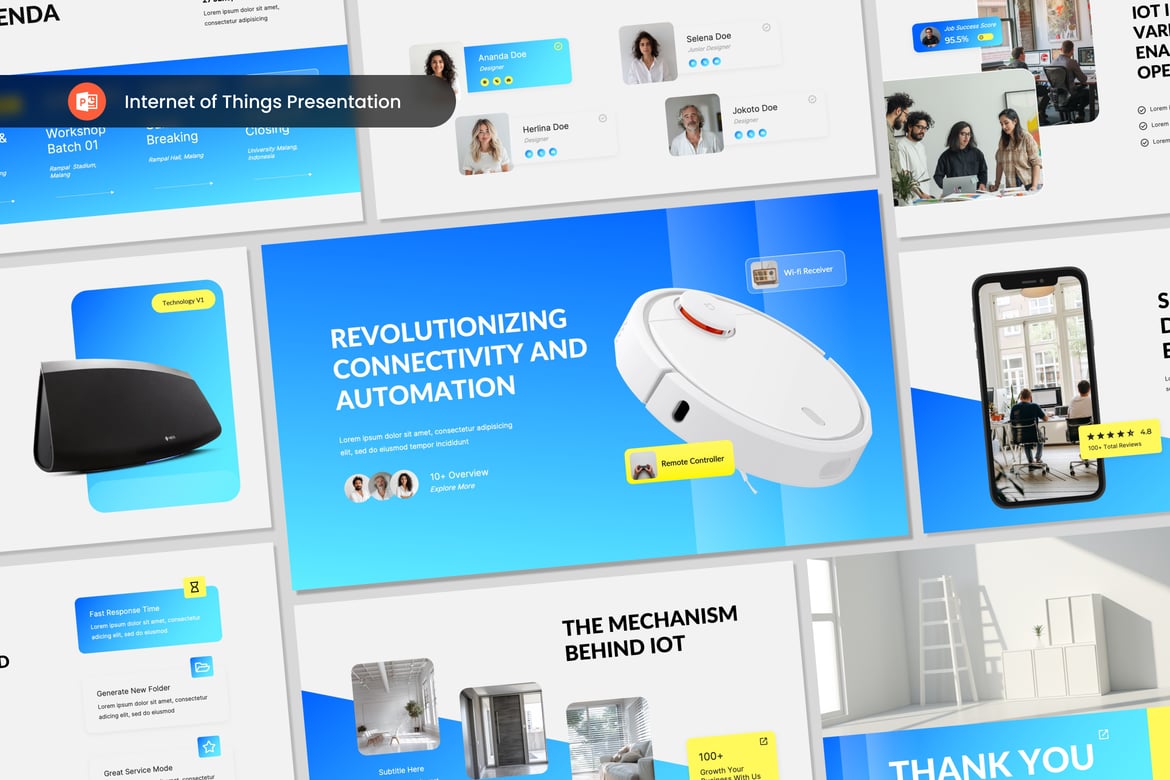 Template PowerPoint Internet of Things yang Modern dan Profesional