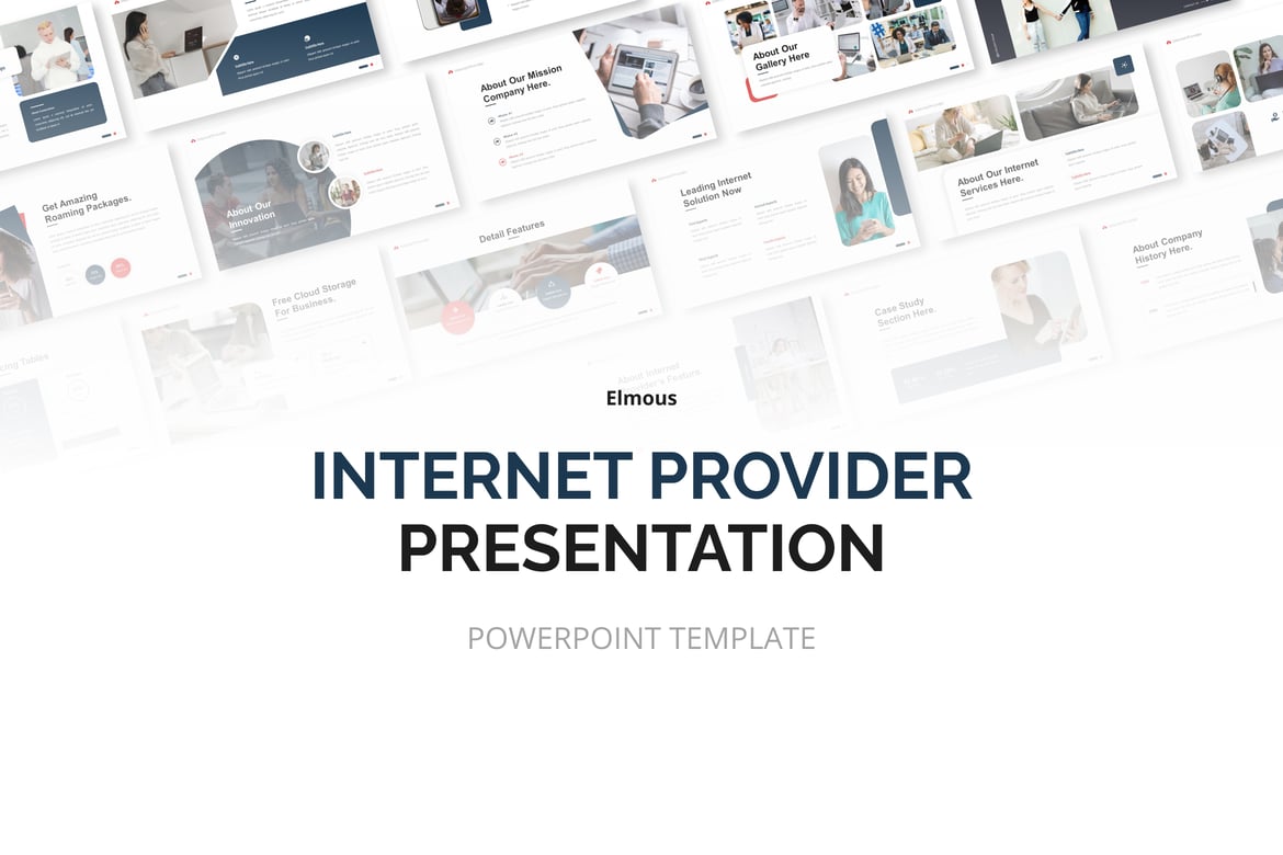 Template Presentasi PowerPoint Penyedia Internet yang Menarik