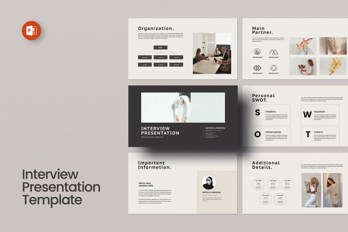 Template PowerPoint Presentasi Wawancara yang Profesional dan Menarik