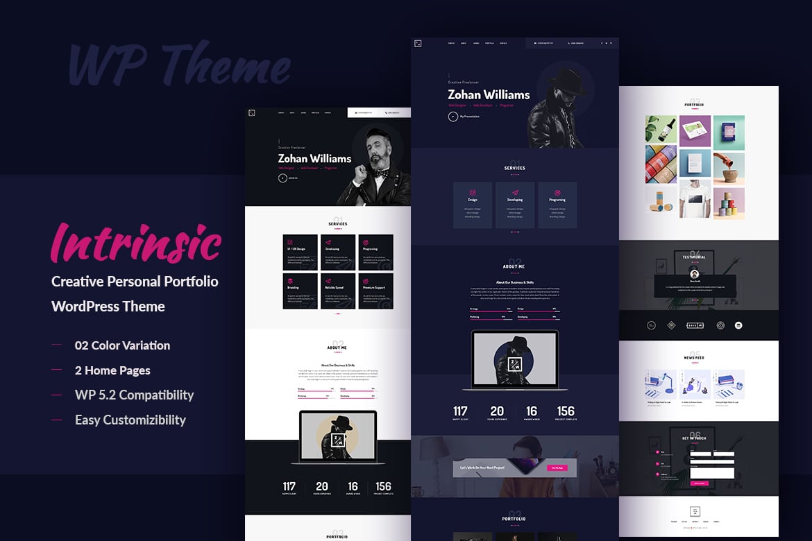 Tema WordPress Intrinsic: Portfolio Pribadi yang Menawan dan Fungsional
