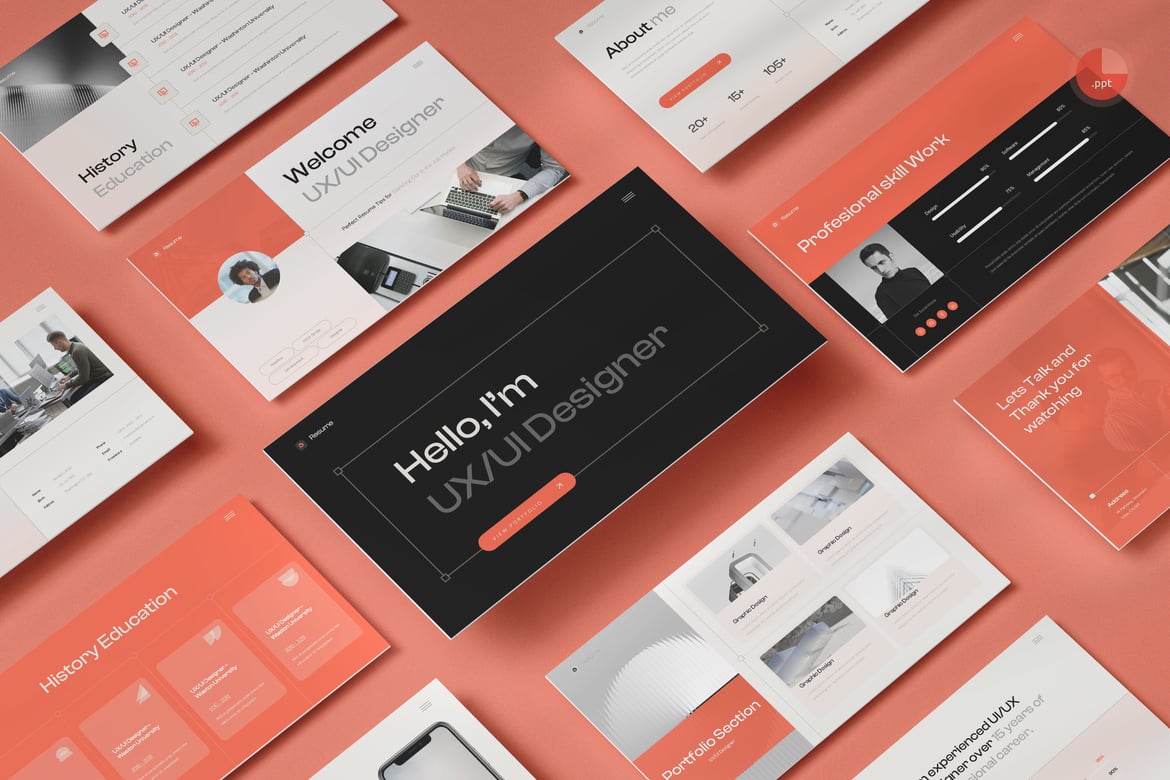 Introcv - Template Presentasi UI/UX PowerPoint yang Menarik