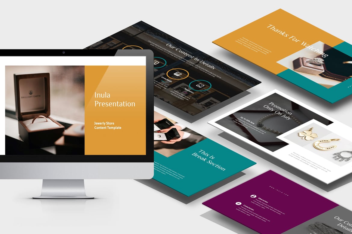 Inula: Template PowerPoint untuk Toko Perhiasan yang Menarik