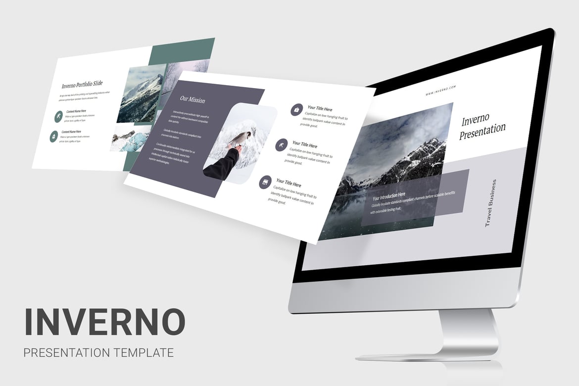 Template Presentasi Musim Dingin - Inverno Powerpoint