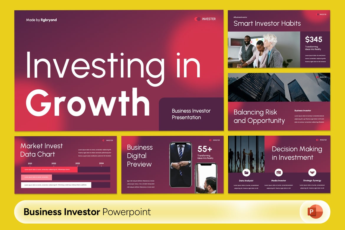 Template Presentasi PowerPoint Invester - Solusi Optimal untuk Investor Bisnis