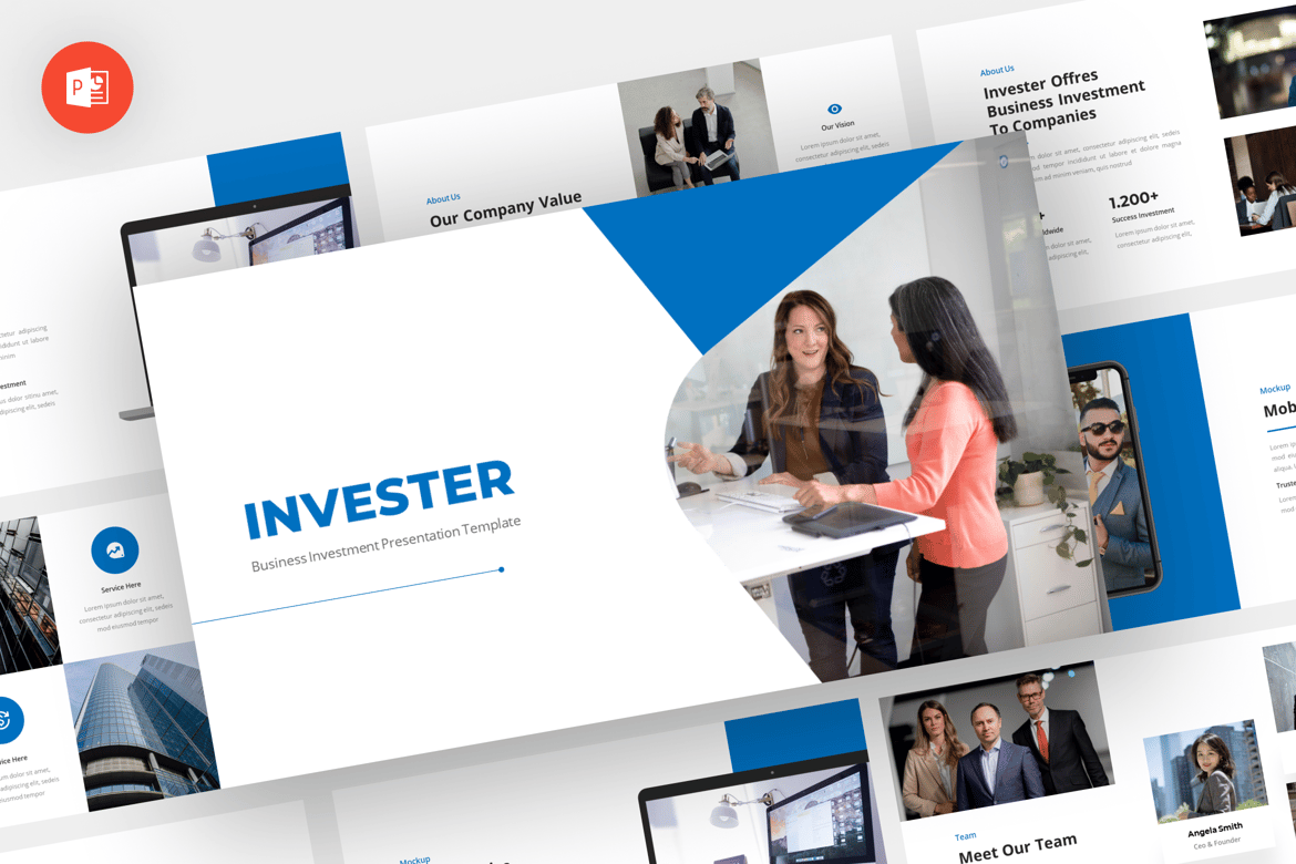 Template Powerpoint Investasi - Invester yang Modern dan Profesional