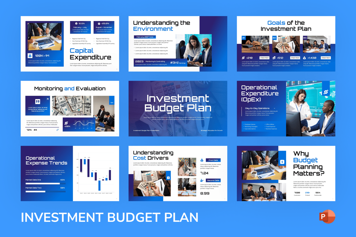 Template Presentasi Rencana Anggaran Investasi yang Menarik