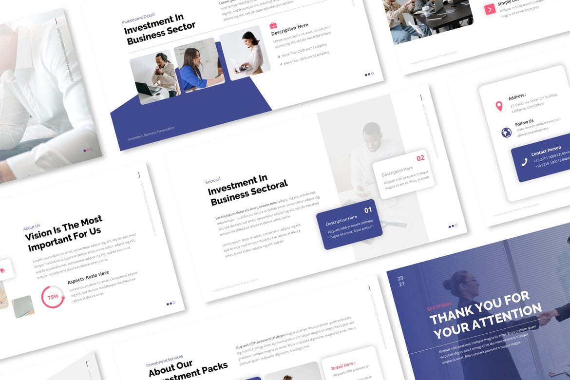 Template Powerpoint Bisnis Investasi yang Menarik dan Profesional