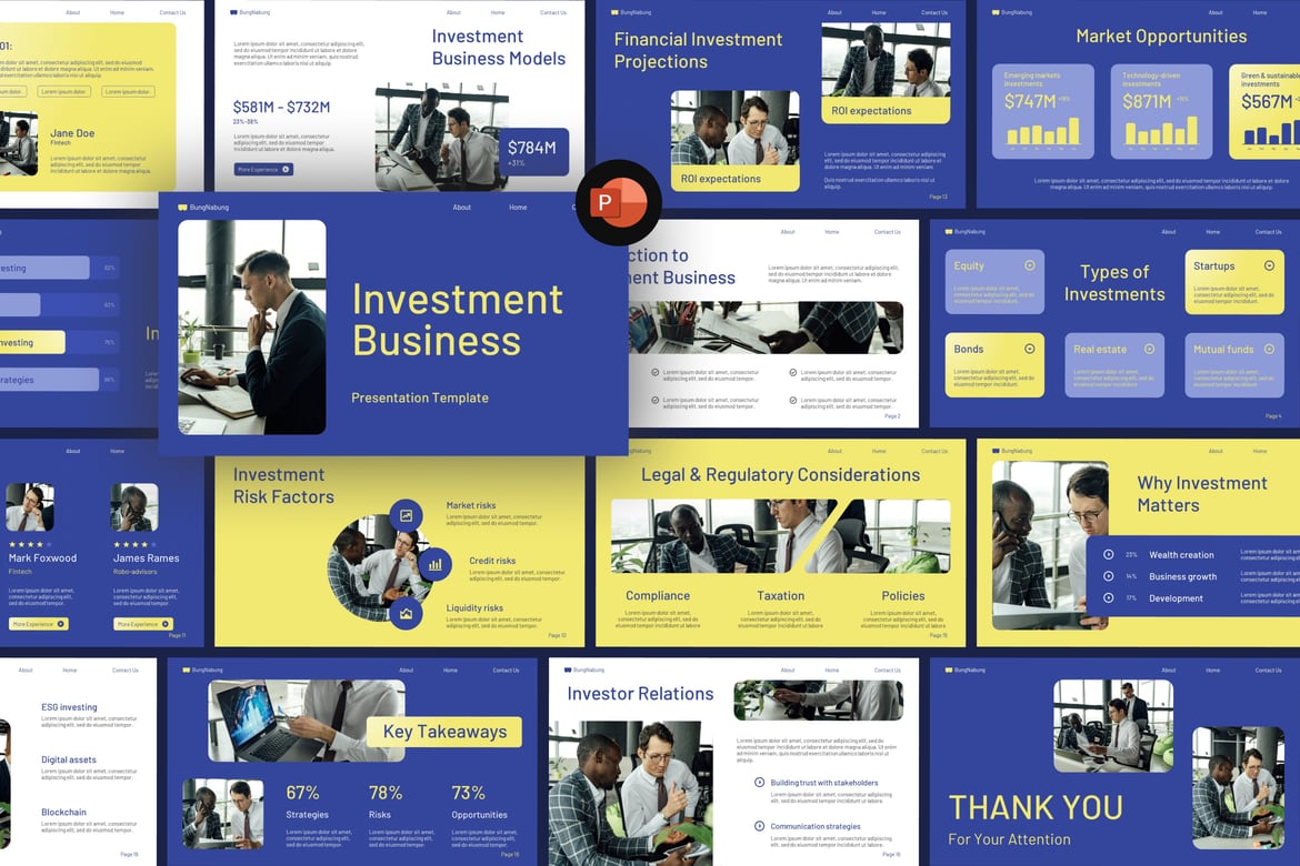Template Presentasi PowerPoint Investasi yang Menarik dan Profesional