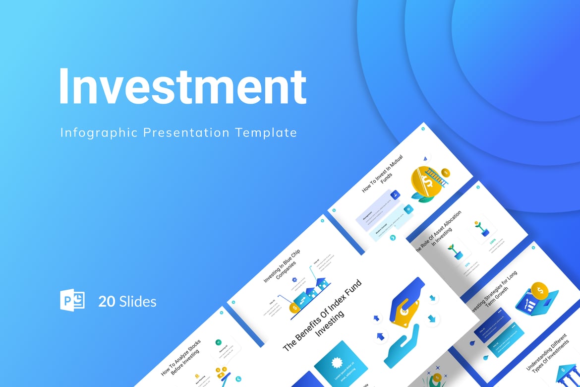 Template Presentasi Infografis Investasi yang Menarik