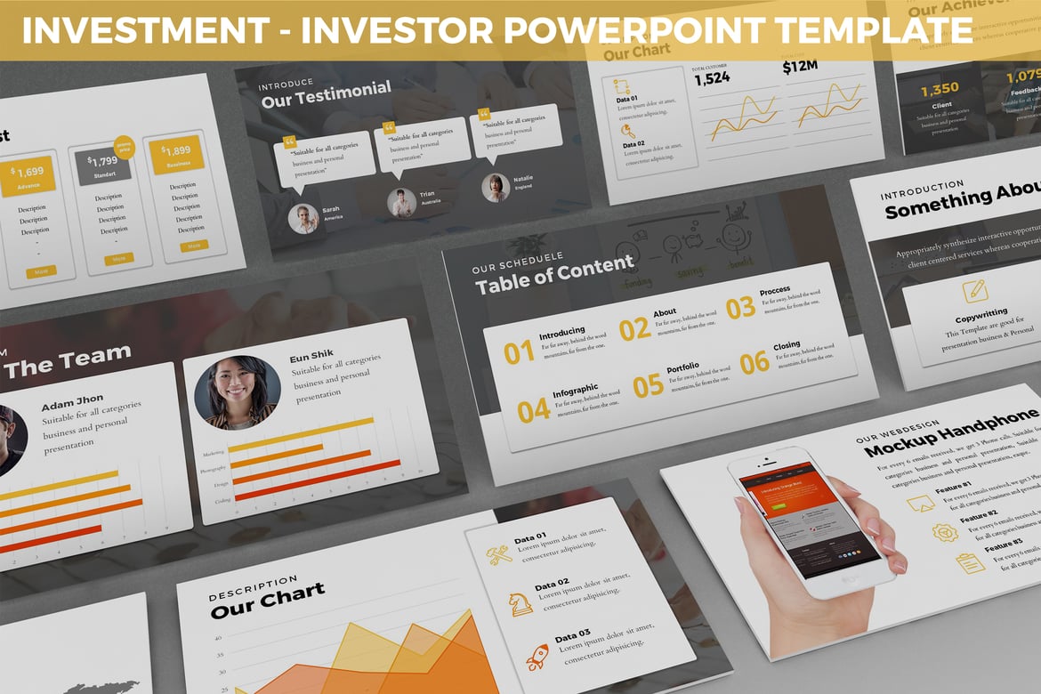 Template Powerpoint Investasi - Presentasi Profesional untuk Investor