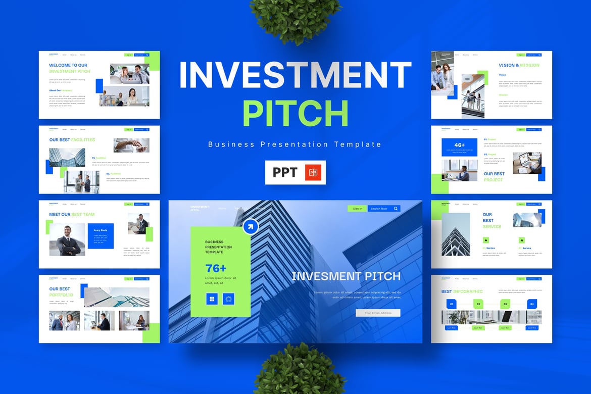 Template Presentasi PowerPoint Investasi yang Menarik