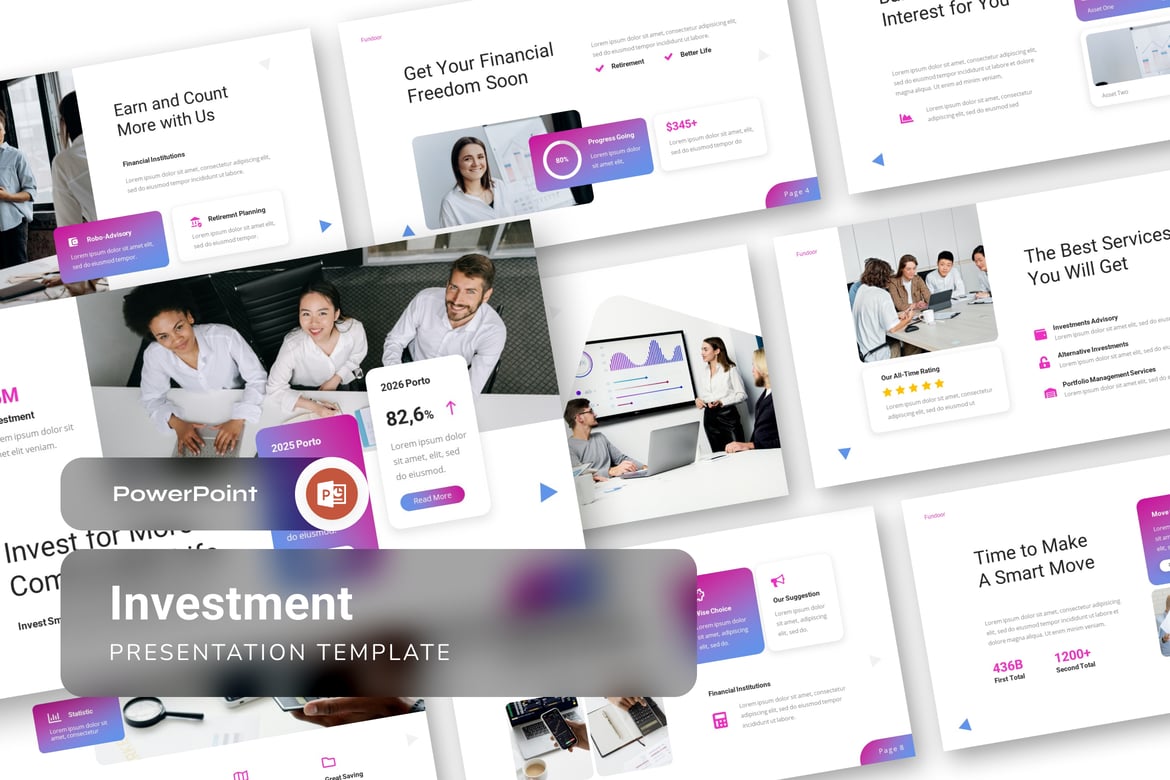 Template PowerPoint Presentasi Pitch Investasi yang Profesional