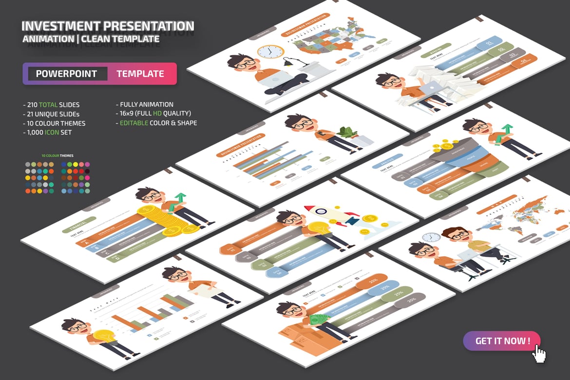 Template Powerpoint Presentasi Investasi yang Menarik dan Profesional