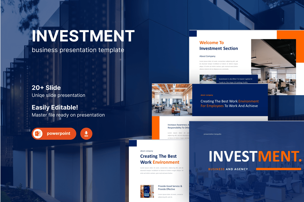 Template Presentasi Powerpoint Investasi yang Menarik