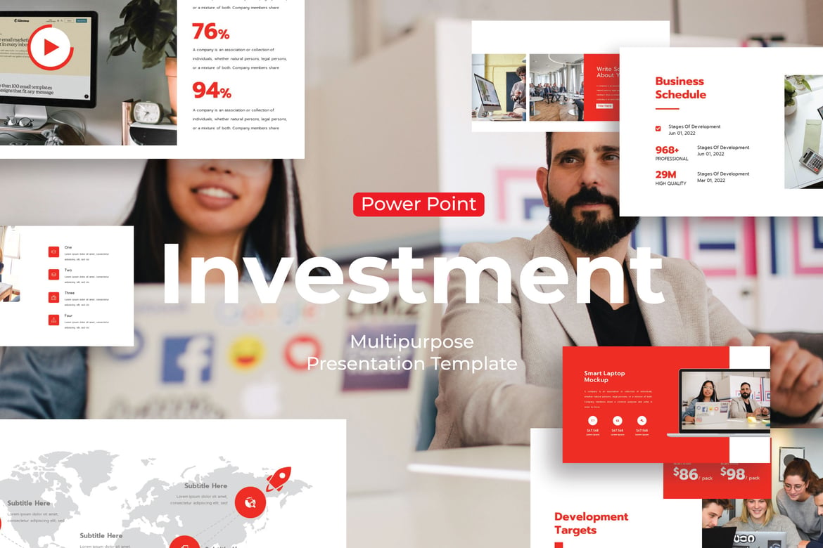 Template PowerPoint Investasi yang Menarik dan Profesional