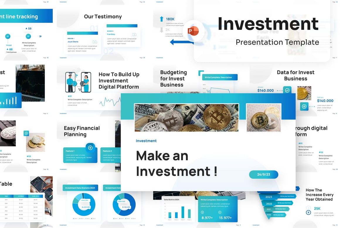 Template PowerPoint Investasi yang Menarik dan Profesional