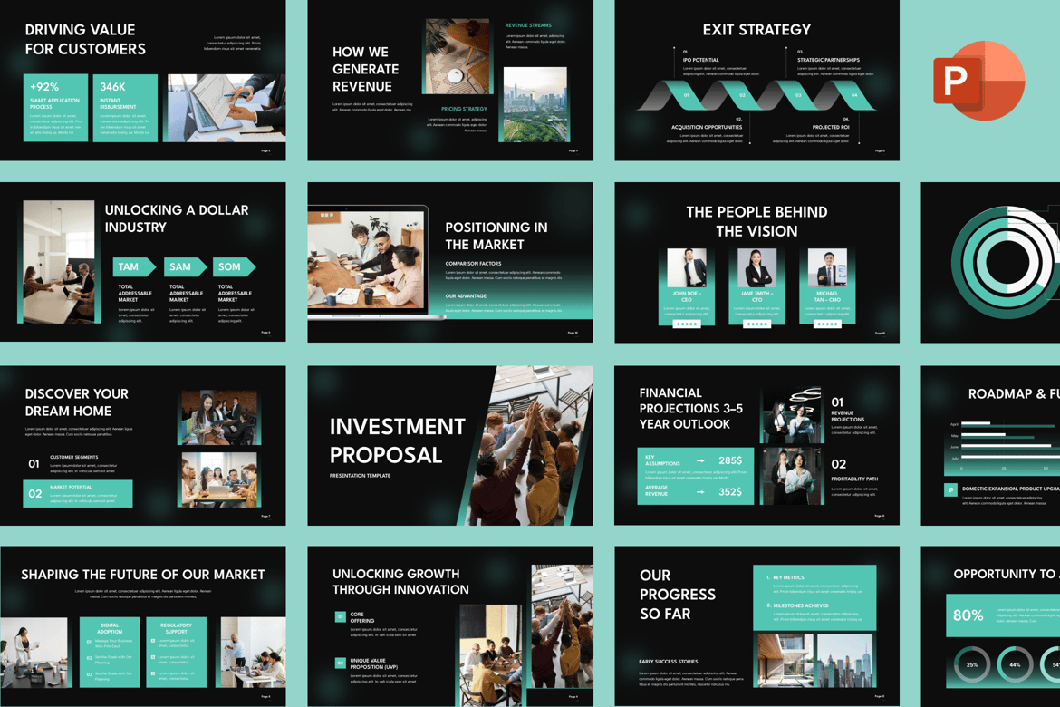 Template PowerPoint Proposal Investasi yang Menarik