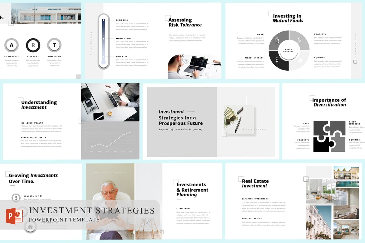 Template PowerPoint Strategi Investasi yang Efektif