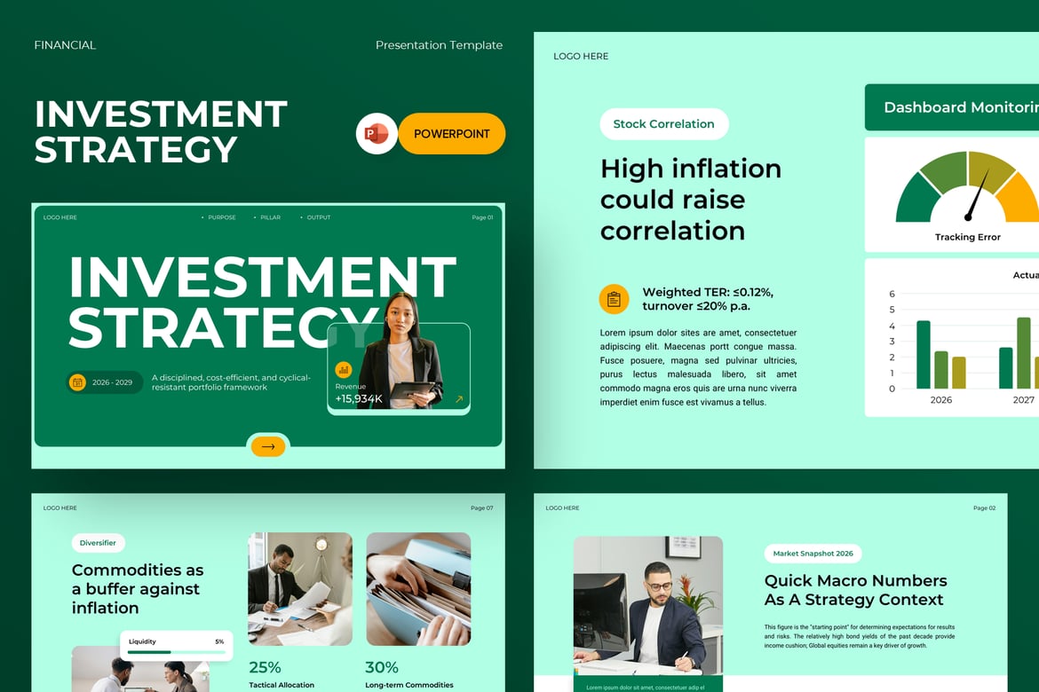 Template Presentasi Strategi Investasi yang Profesional