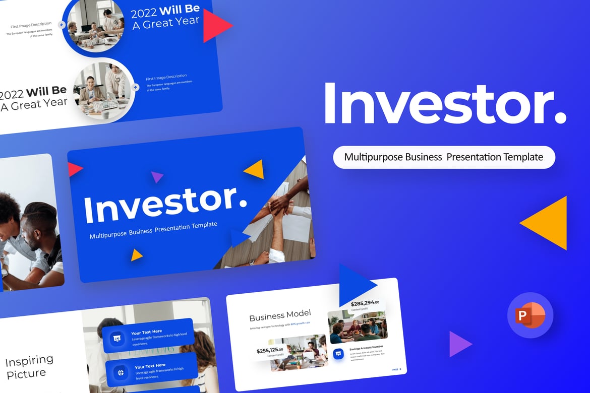 Template PowerPoint Bisnis untuk Investor yang Menarik