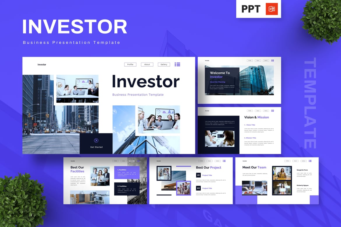 Template Powerpoint Bisnis untuk Investor yang Menarik