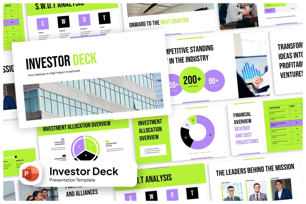 Template PowerPoint Presentasi Investor yang Menarik