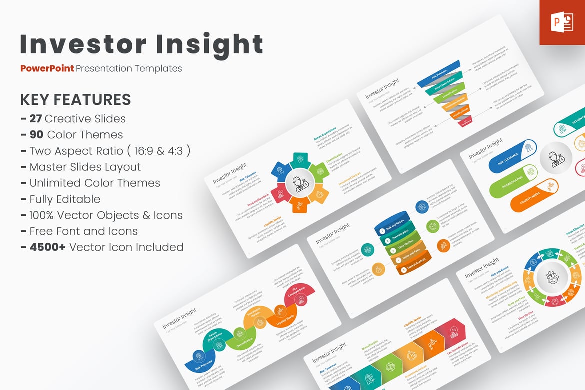 Template PowerPoint Insight Investor yang Mengesankan