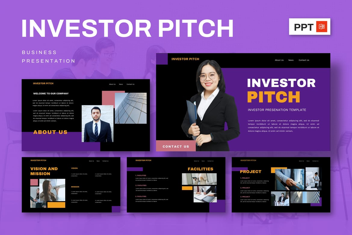 Template Presentasi Investor - PowerPoint Profesional
