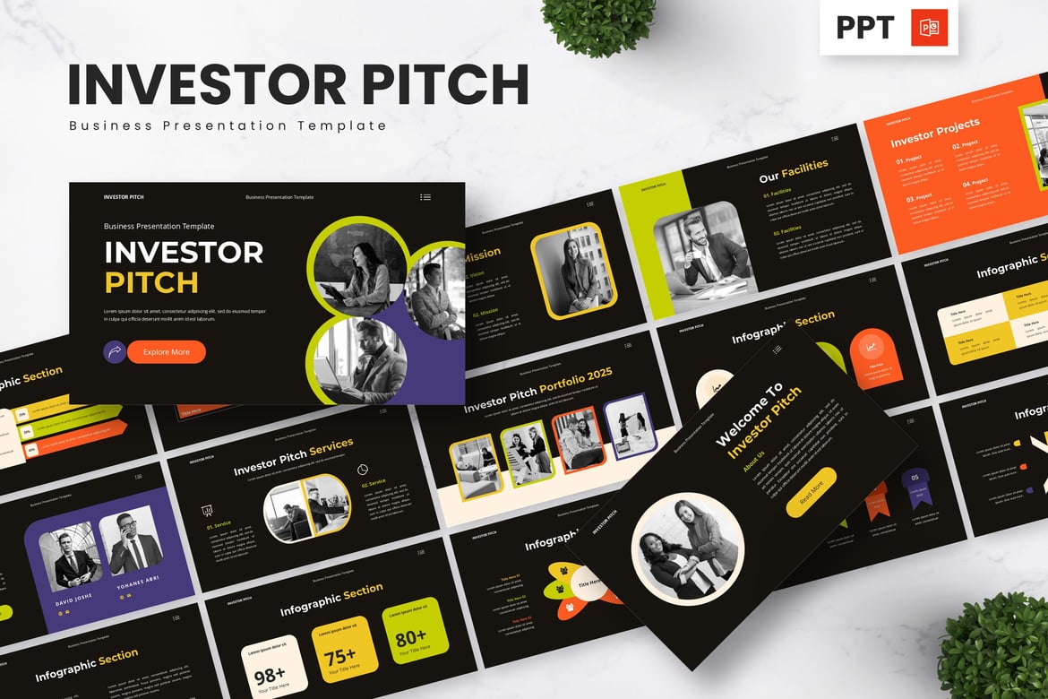 Template Powerpoint Pitch Investor - Solusi Presentasi Bisnis Anda